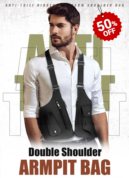 🔥2026 NEW HOT SALE🔥 Sac tactique anti-vol homme – Bretelles doubles, multi-poches & résistant à l’eau 🎒🛡️
