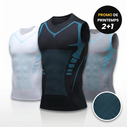 ⏰🔥OFFRE LIMITÉE : 50 % DE RÉDUCTION !🔥Plus de 50K+ unités vendues ! Gilet sculptant ionique – Compression, effet rafraîchissant, sans manches, effet remodelant 💪