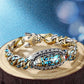 Bracelet Dzi à neuf yeux avec mantra à six caractères en turquoise