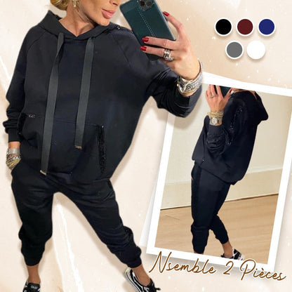 🌷Temps limité 55% DE RÉDUCTION🌷Ensemble 2 Pièces à Capuche pour Femmes💞