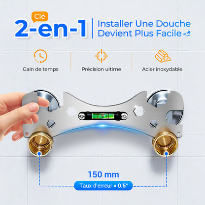 ✨Outil de salle de bain idéal parfait✨ Clé de niveau multifonctionnelle salle de bain