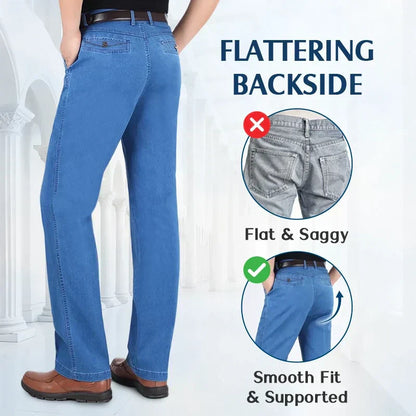 🔥 Hot Sales -50% OFF🔥 Jeans taille haute à coupe droite pour hommes