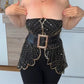Étole Vintage en Dentelle avec Perles