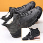 👞[Cadeau d'hiver] Sneakers masculins en cuir avec alimentation en fourrure synthétique 【Livraison gratuite】