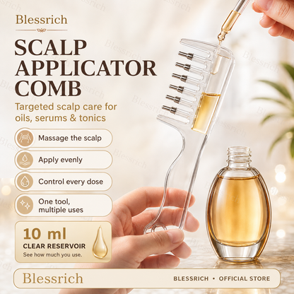 🎁 2 Achetés = 1 Offert + Livraison Offerte | 💧 Peigne Applicateur 10 ml pour Sérums du Cuir Chevelu
