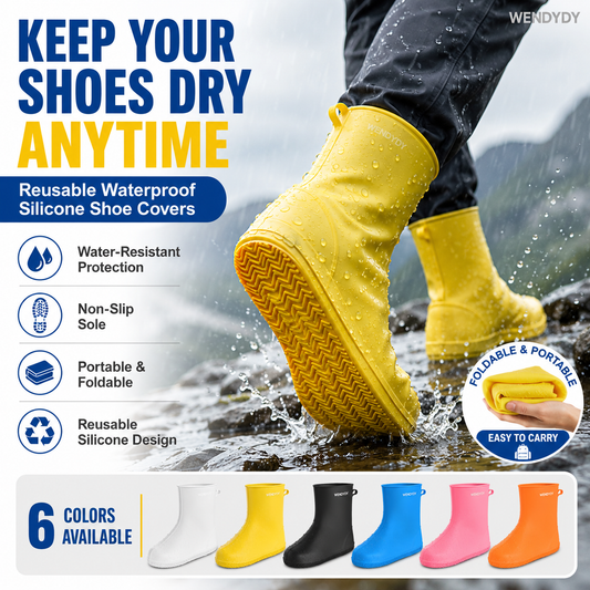 🎁 2 Achetés = 1 Offert | 🌧️ Couvre-Chaussures Imperméables en Silicone – Antidérapants & Réutilisables