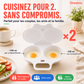 Cuiseur à œufs micro-ondes 2 compartiments - Préparez vos œufs rapidement au quotidien