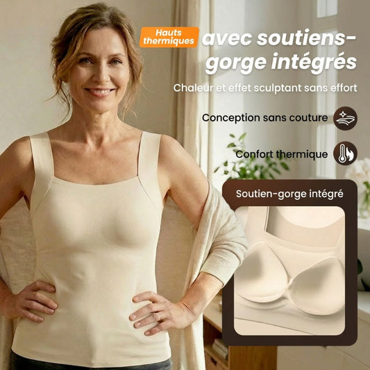 📢📢49% de réduction ! Débardeur Femme avec Soutien-Gorge Intégré – Ultra Confort & Silhouette Parfaite