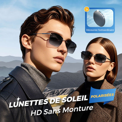 📢📢2 dernières heures : Grande vente⏰⏰🕶️ Lunettes de Soleil HD Sans Cadre Ultra-Légères - Protection UV400 et Vision sans Distortion 🌞📦