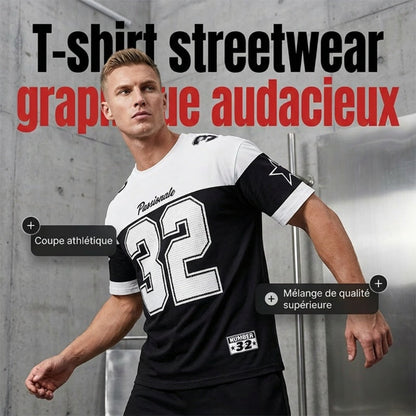 🔥👕 T-shirt Homme Imprimé Graphique – Coupe Relax & Tendance Quotidienne
