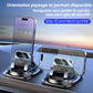 Support de téléphone pour voiture 🔄🚗 | Orientable à 360° · Verrouillage à une main en 0,1 s · Antidérapant et n'abîme pas le tableau de bord · Étanche et résistant aux taches