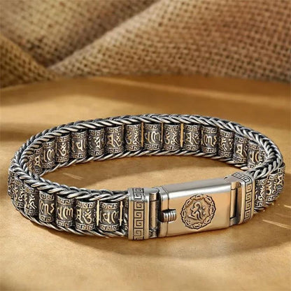 💎 50% DE RÉDUCTION ! 💎 Bracelet Roue de Prière Tibétaine – Argent 925, Porte-Bonheur & Cadeau Saint-Valentin