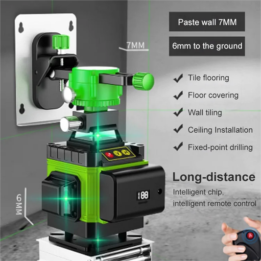 🔥⏳Niveau laser infrarouge à lumière verte pour travaux de précision