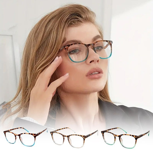 Lunettes de lecture dégradées anti-lumière bleue à imprimé léopard sexy pour femmes