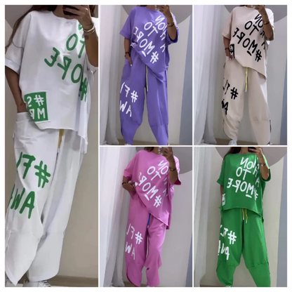 💞Tissus de haute qualité💞Ensemble deux pièces avec imprimé confort pour femme