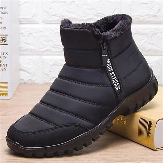 Bottes de cheville en coton à fermeture éclair, imperméables et chaudes（50% OFF）
