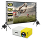 🎬 60% DE RÉDUCTION VENTE CHAUDE! ✨ Écran de Cinéma Géant Portable pour l'Extérieur - Projection HD 4K avec Pied Réglable pour Soirées en Plein Air 🌟🌙
