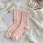 💝Cadeau chaleureux🔥Chaussettes thermiques douces pour femmes, couleur macaroni