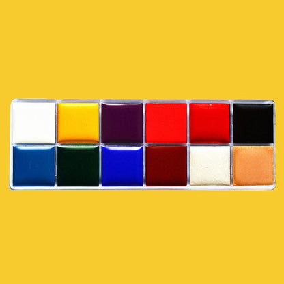 Palette de peinture pour le corps et le visage 12 couleurs pour adultes et enfants