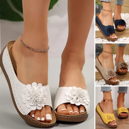 🔥2025 Nouvelle vente à moitié prix🔥🌸Women's Comfort Flower Slip-On Sandals