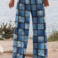 Pantalons Amples Imprimés en Patchwork pour Femmes