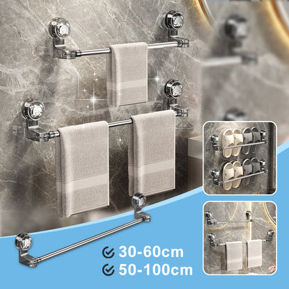 Barre porte-serviettes à ventouse réglable