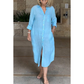 ✨️Soldes d'été✨️Robe chemise longue décontractée en coton lin pour femmes（🔥53% de réduction）