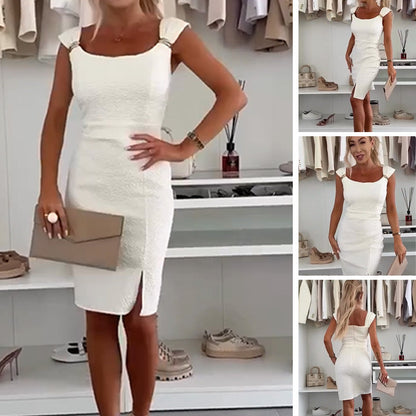 🌸Robe bodycon élégante avec fente sur le côté