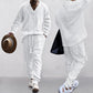Ensemble 2 pièces pour homme avec sweat-shirt ample à col en V et pantalon de survêtement