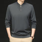 Haut Zippé à Manches Longues à Col en V et de Couleur Unie pour Hommes