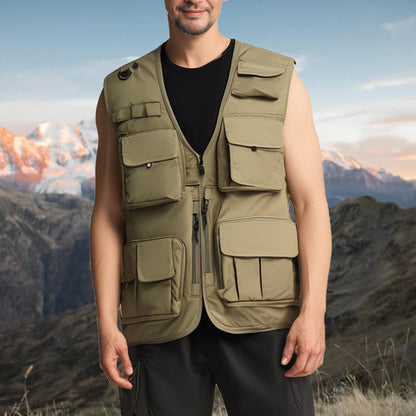 Gilet de randonnée respirant pour homme à multiples poches