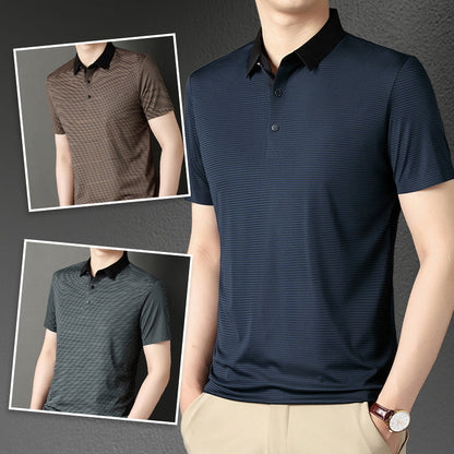 Chemise décontractée à rayures classiques pour homme