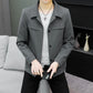 Veste tendance décontractée avec col à revers pour hommes