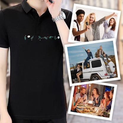 Haut décontracté et confortable à manches courtes et revers pour homme