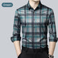 Haut business décontracté à carreaux à manches longues pour homme