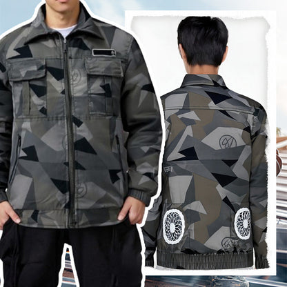 Veste rafraîchissante rechargeable avec deux ventilateurs