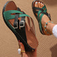 Sandales tendance à semelle épaisse avec boucle de ceinture pour femme