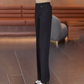 Pantalon décontracté taille haute à jambe droite pour femme