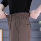 Pantalon décontracté taille haute à jambe droite pour femme