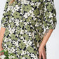 Robe décontractée ajustée à manches mi-longues avec imprimé floral pour femme