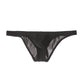Slip sexy ultra-mince transparent taille basse en soie glacée pour hommes