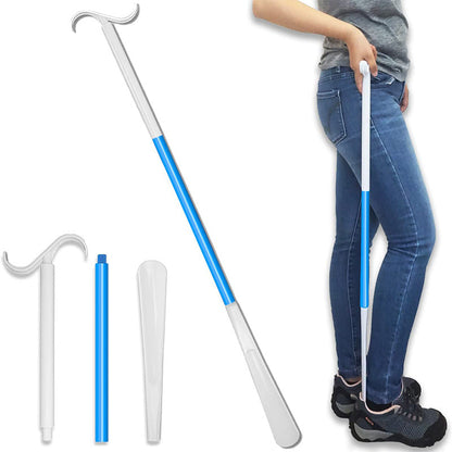 Chausse-pied long réglable avec tire-chaussures pour seniors