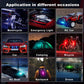 💡 Lampes LED sans fil 8 couleurs – 31 modes, télécommande 8 m, fixation magnétique ou velcro, pour drone, voiture, moto et camping