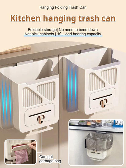 📢📢50 % de réduction !! ⏰Poubelle de cuisine pliable et suspendue