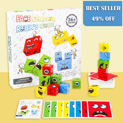 💖SOLDES 49 % DE RÉDUCTION🎁Jeu éducatif 5D Puzzle « Visages changeants de la famille »🧩