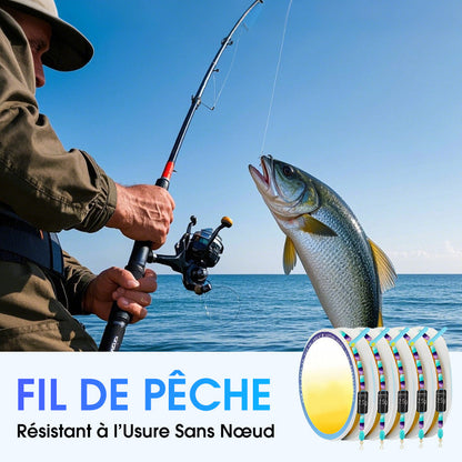 Fil de Pêche Résistant à l’Usure Sans Nœud