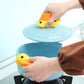 Petit tapis anti-brûlure en silicone Canard jaune