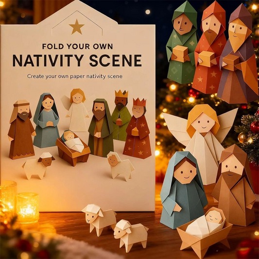 Kit de Bricolage en Papier Origami – Nativité de Noël