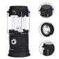 🔆 Lampe de camping rétractable 3-en-1 – Solaire + USB, 12 h d'autonomie, 261 g, résistante à l'eau IP65