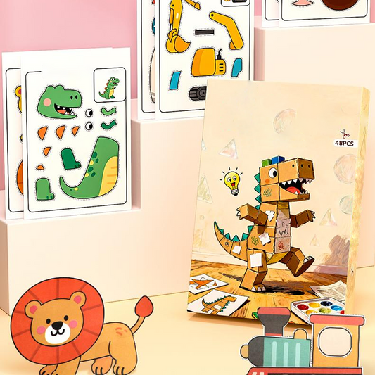 Kit de découpe de papier et d'autocollants à faire soi-même pour enfants